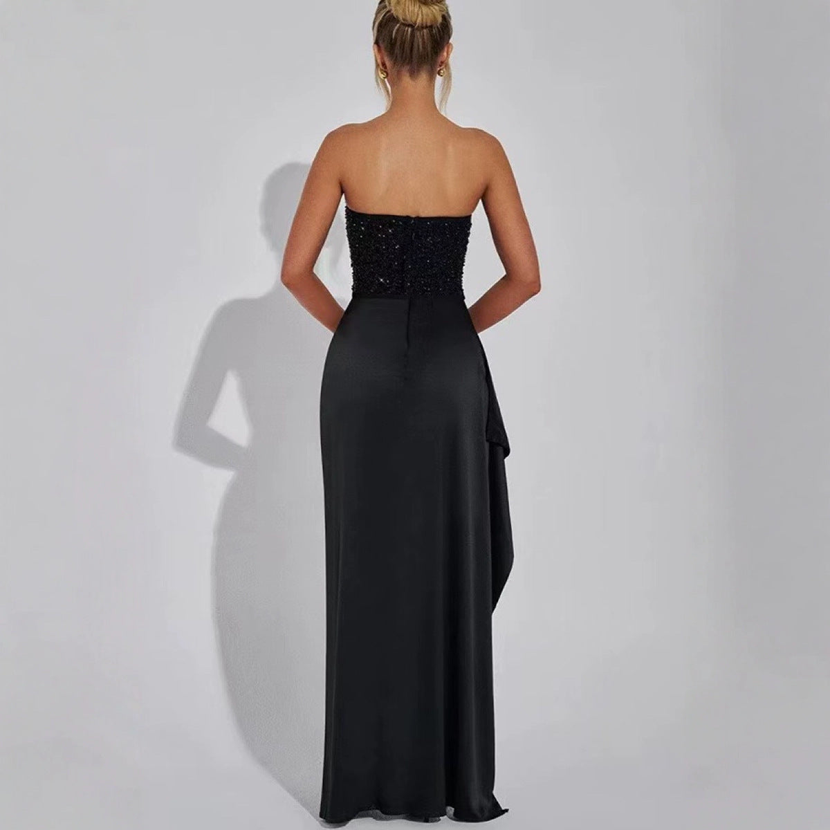 Women's Elegant Sexy Sequined Tube High Waist Tops