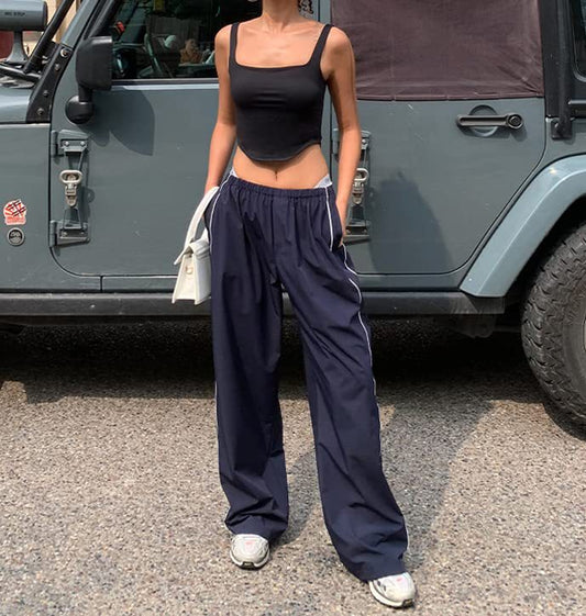 Drawstring Leisure Elastic Waist Long On Pants