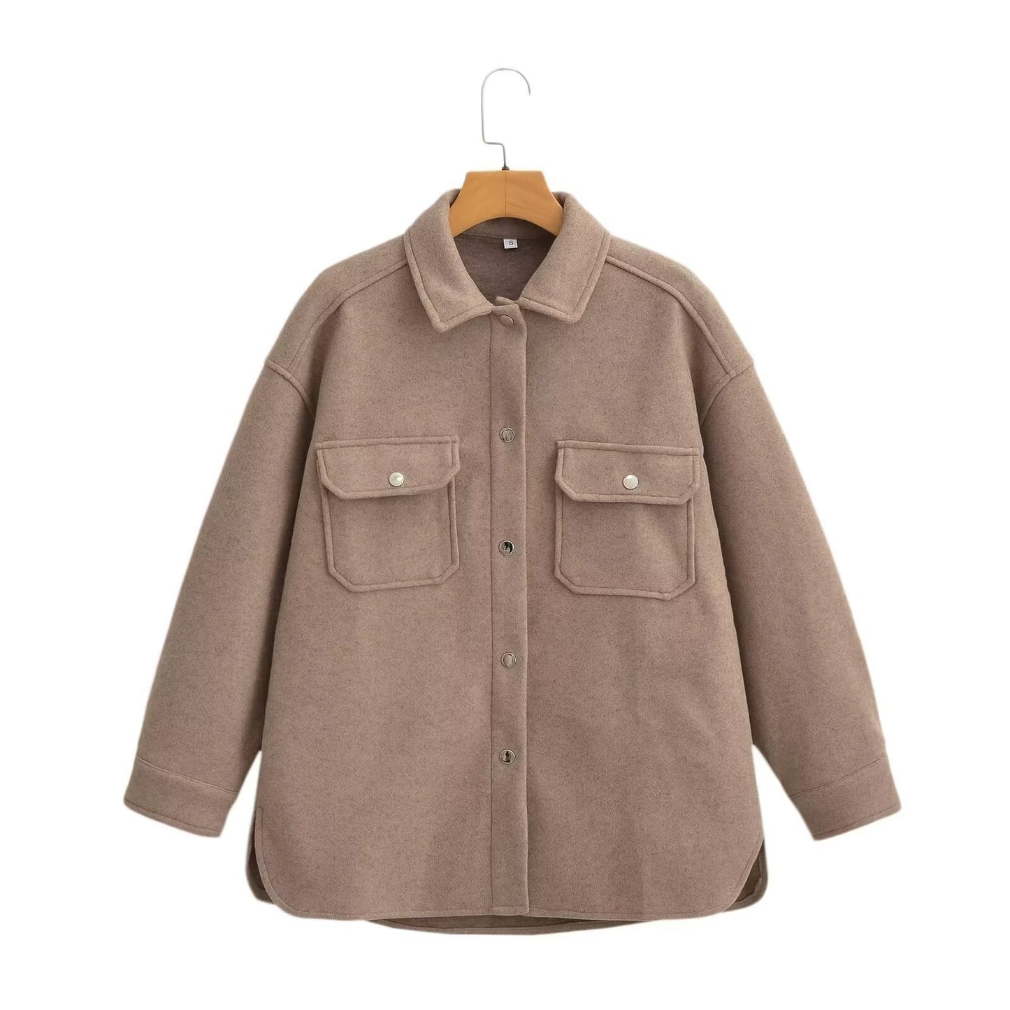 Women's Comfortable Fashion Solid Color Woolen Coats