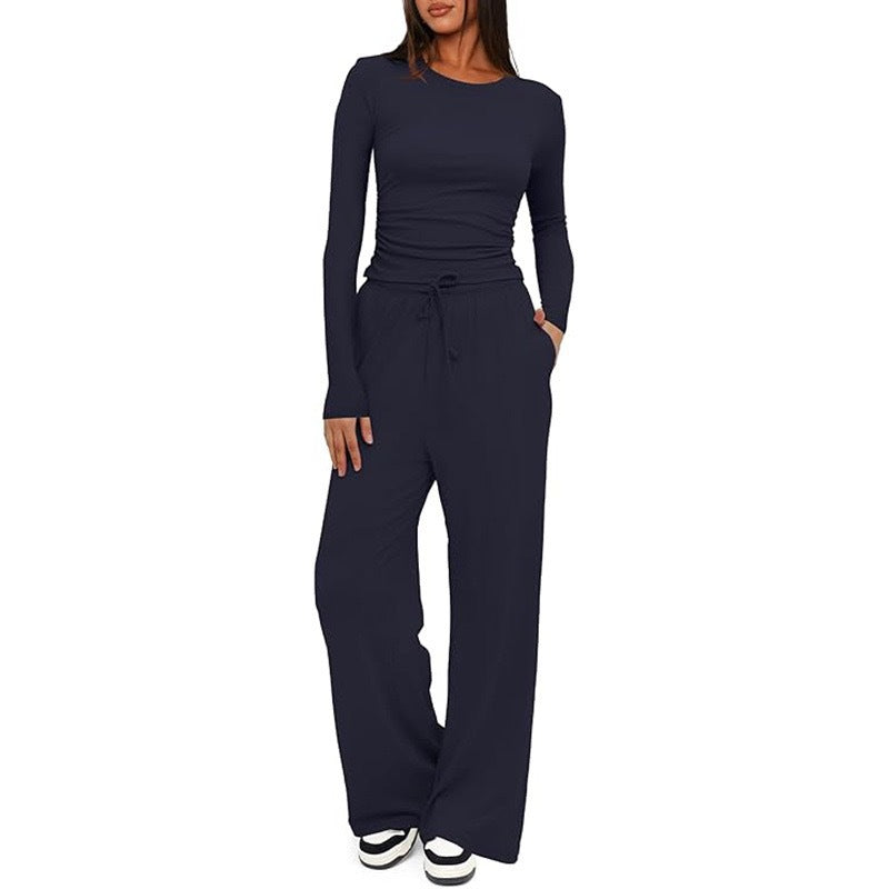 Fashion Women's Asymmetric Design Long-sleeved Sportswear Fashion Casual Suit