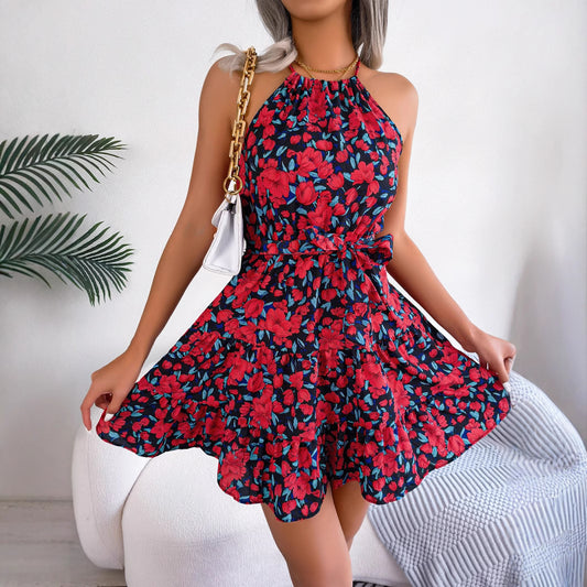 Women's Style Casual Ruffled Large Swing Floral Skirts