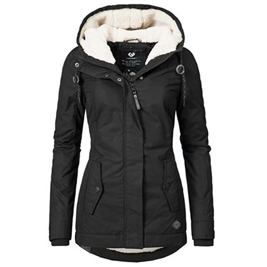 Women's Veet Padded Lamb Wool Parka For Coats