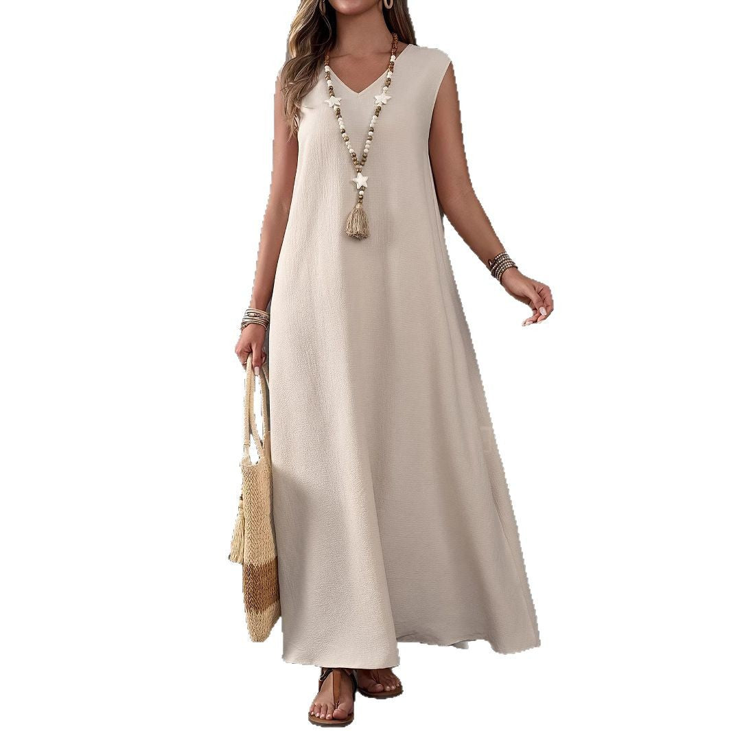 Women's Summer Sleeveless Side Slit Elegant Dress