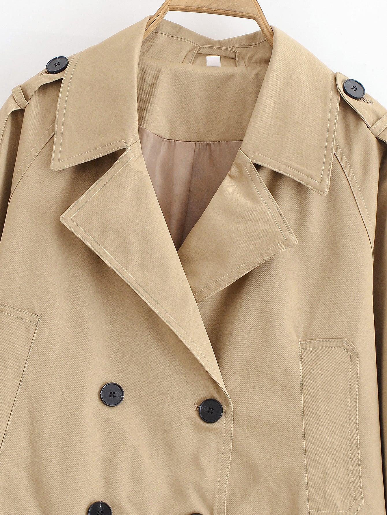 Women's Fashion Casual Street Lapel Trench Coats