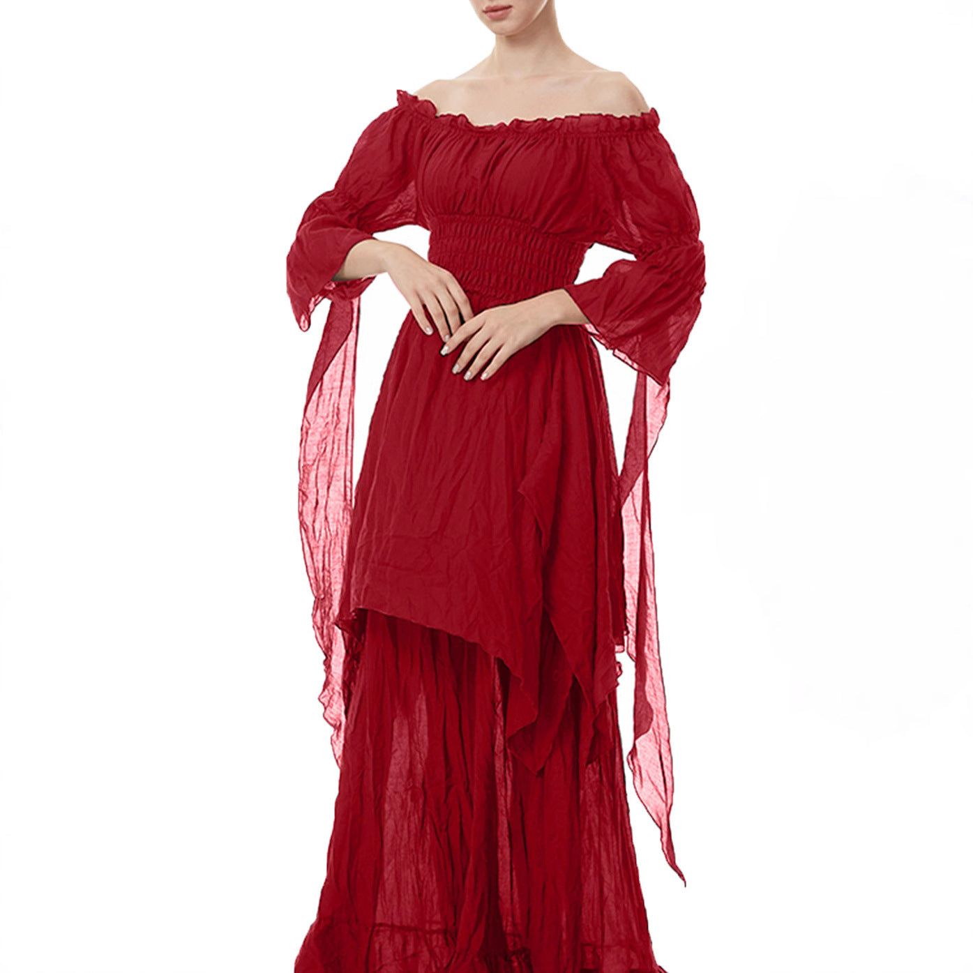 Medieval Halloween Revival Dress Tied Waist Dresses