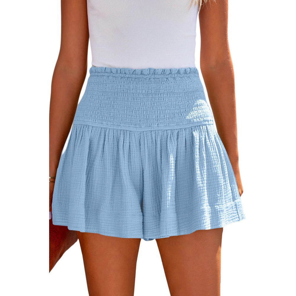 Women's Cotton High Elastic Waist Casual Overseas Shorts