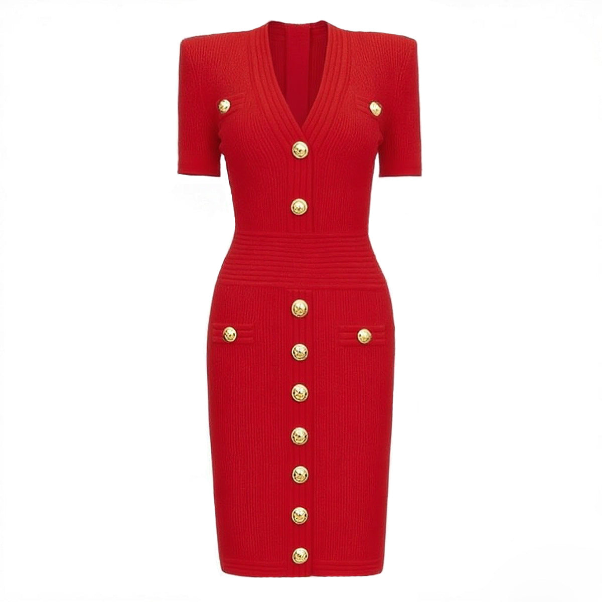Fashionable Knitted Slim Fit Slimming Sleeve Dresses