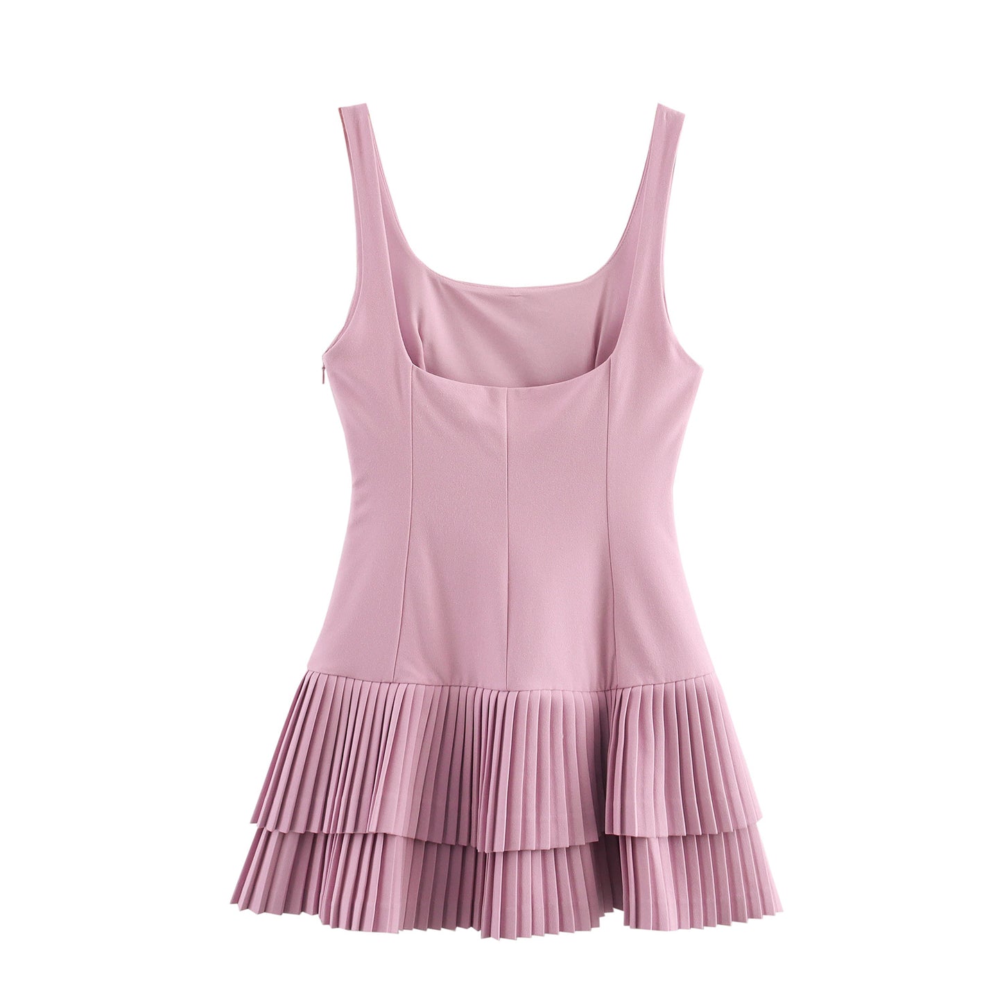 Spring Wide Pleated Slimming Strap Dress Dresses
