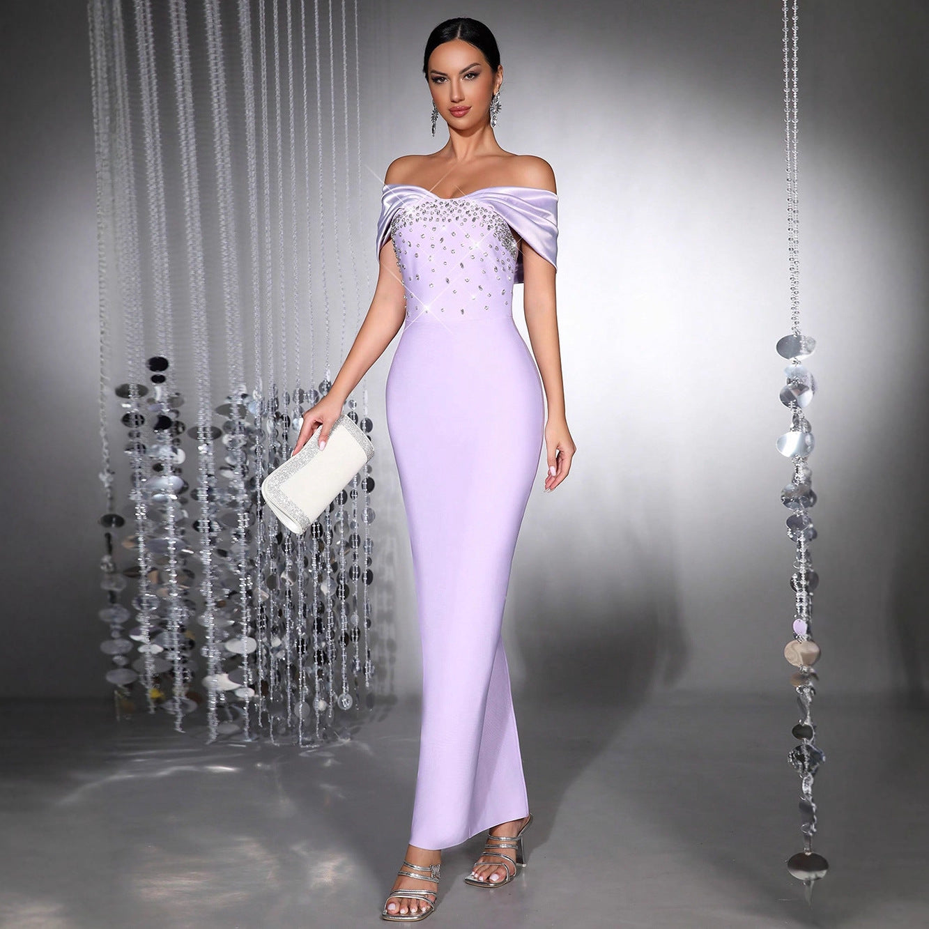 Women's Luxury Diamond Sexy Slim Fit Long Dress Dresses