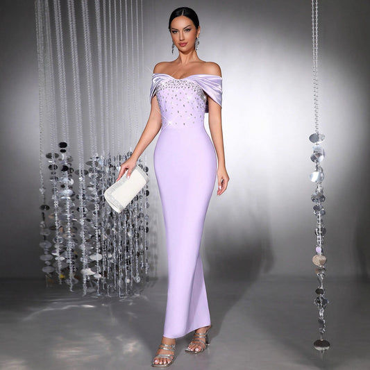Women's Luxury Diamond Sexy Slim Fit Long Dress Dresses