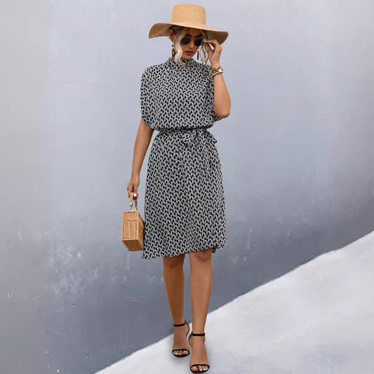 Women's Casual Glamorous Printed Sleeve Dress Dresses
