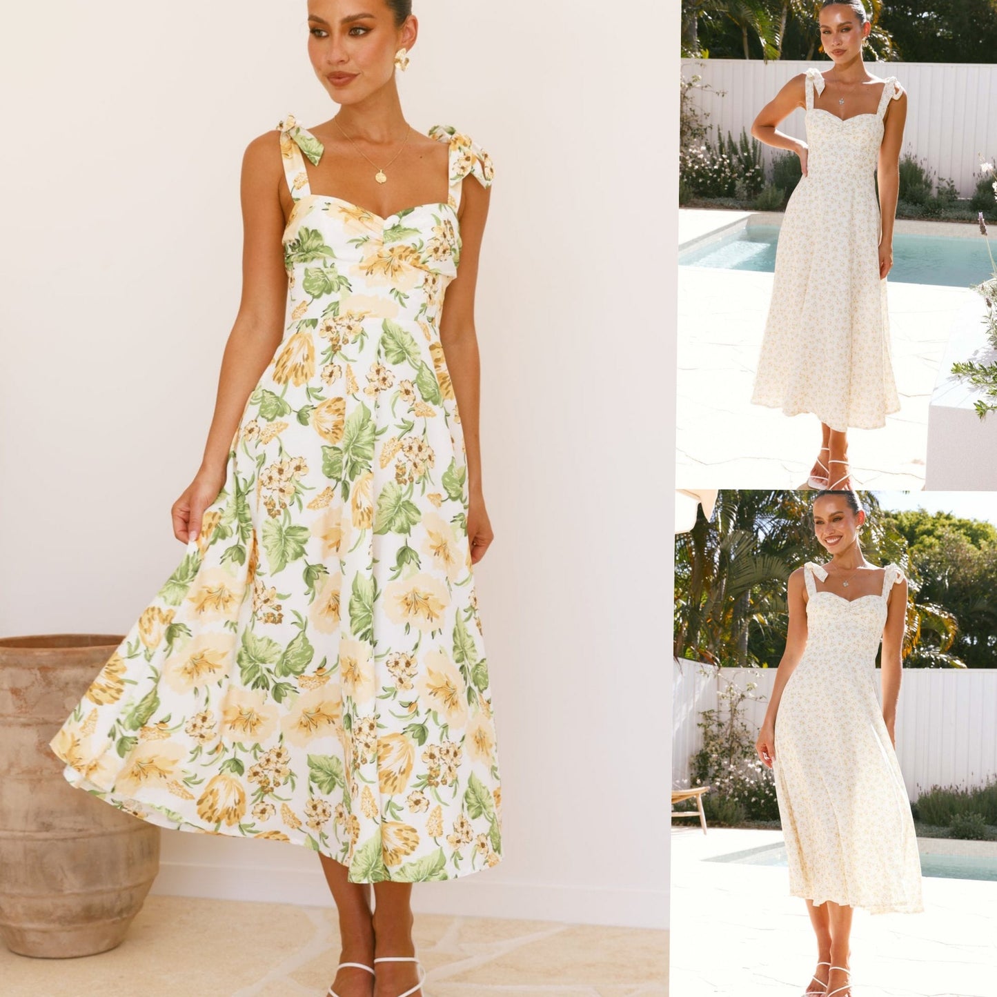 Beautiful Women's Printed Lace Up Holiday Dress