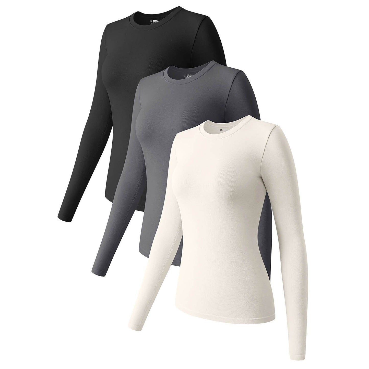 Round Neck Stretch Bottoming Shirt Inner Wear Blouses