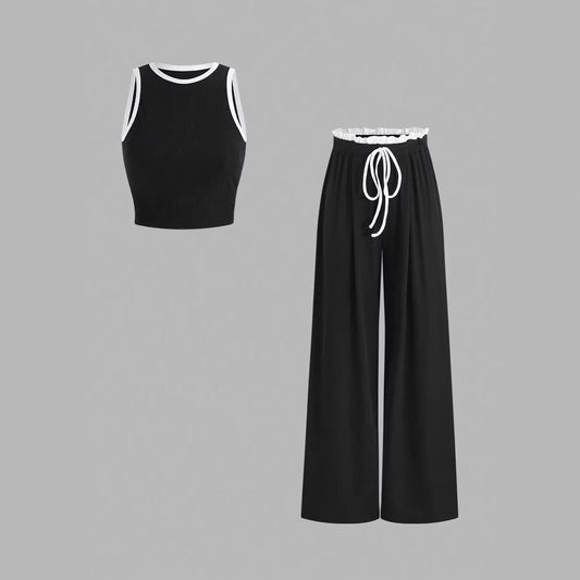 Round Neck Slim Fit Female British Fashion Casual Suit