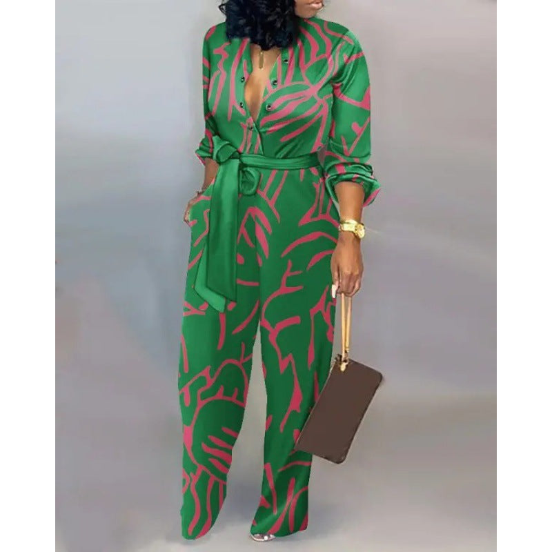 Women's Loose High Waist Casual European Jumpsuits