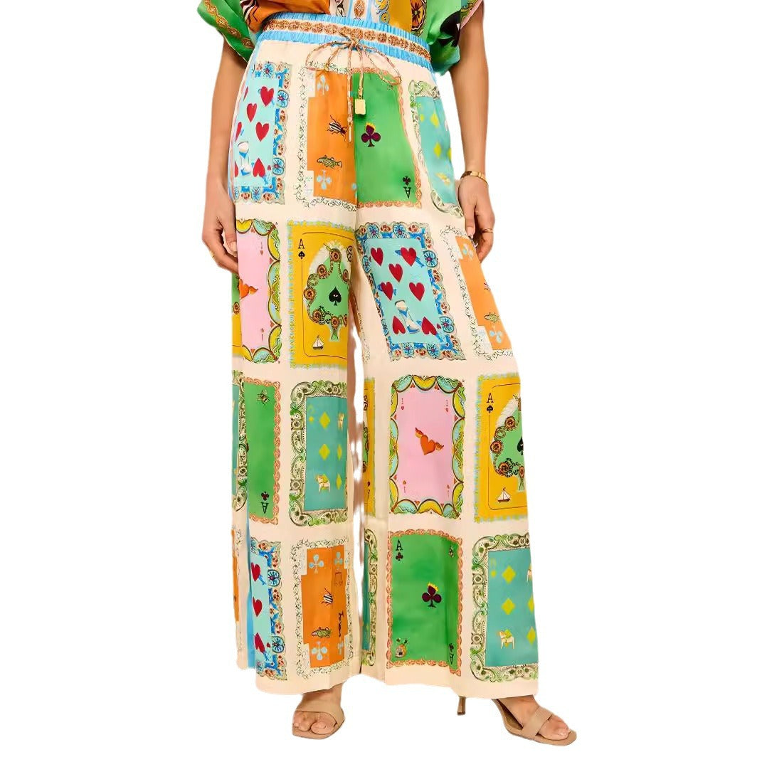 Personalized Printed Sleeve Color Matching Vacation Suits
