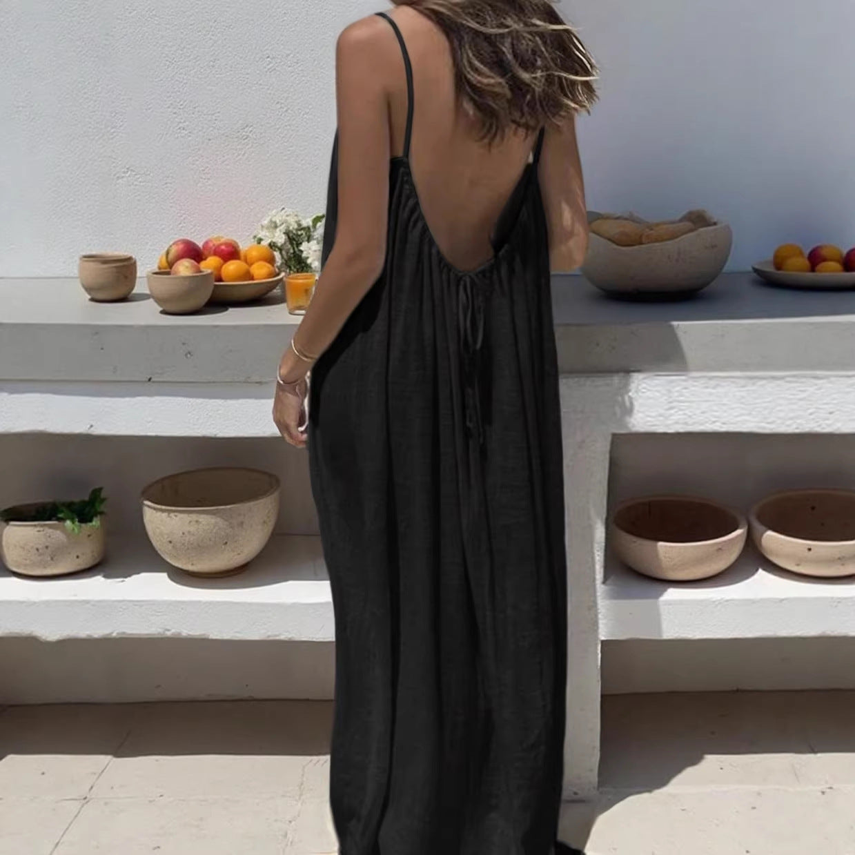 Women's Loose Casual Summer With Suspenders High-grade Dress