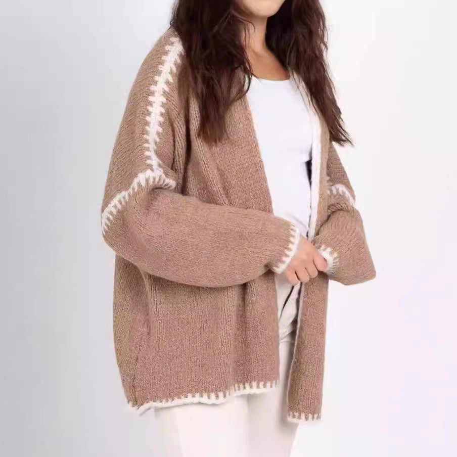 Women's Outer Wear Knitted Loose College Style Cardigans