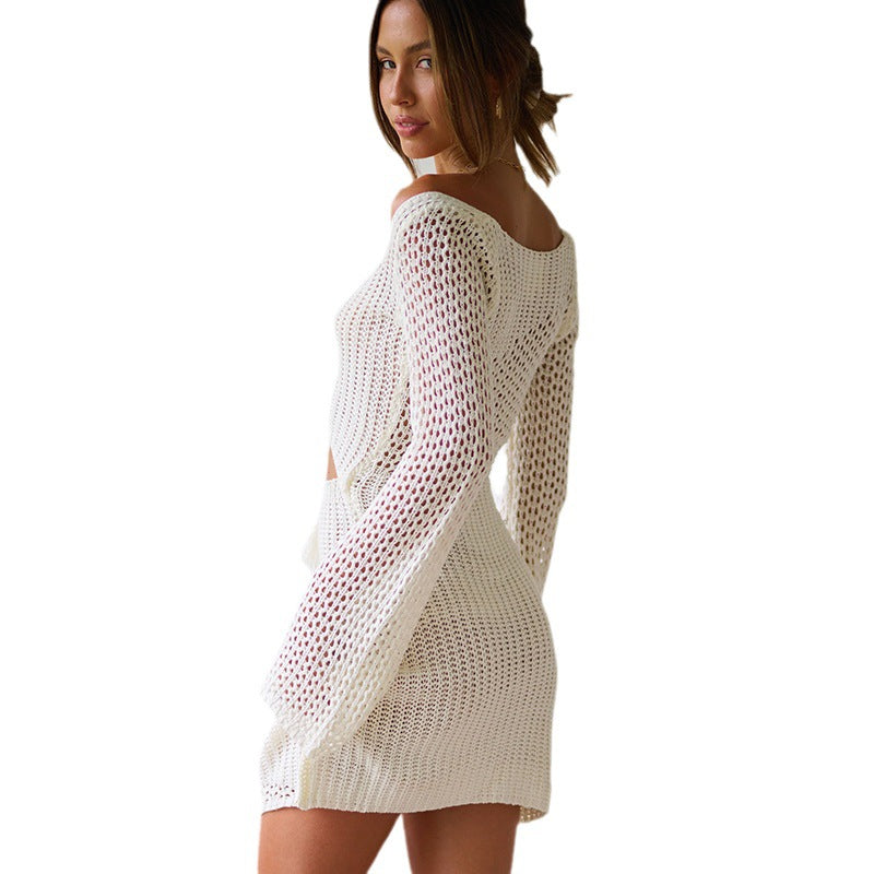 Cover-up Knitted Hollow Bikini Sun Protection Shirt Blouses