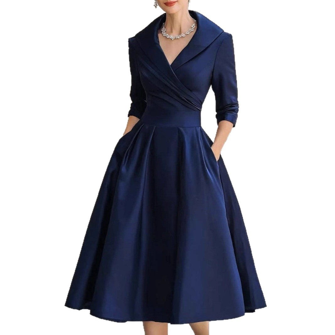 Women's Temperament Dress Slimming Elegant Long Sleeve Clothing