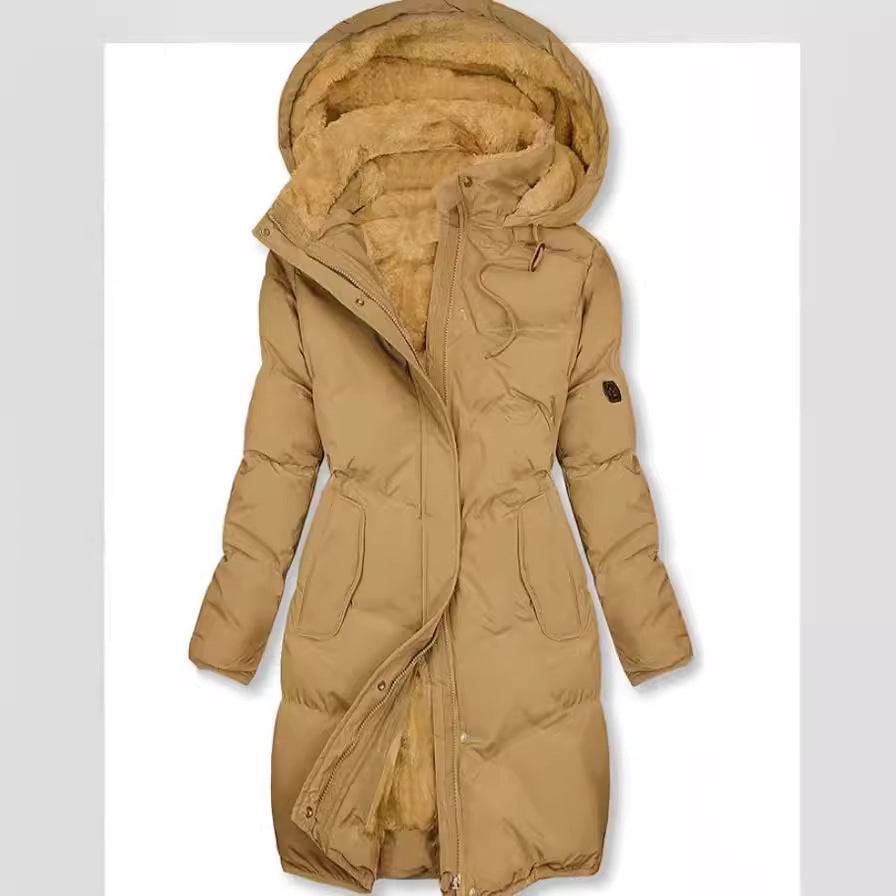 Women's With Cashmere Fur Collar Pockets Coats