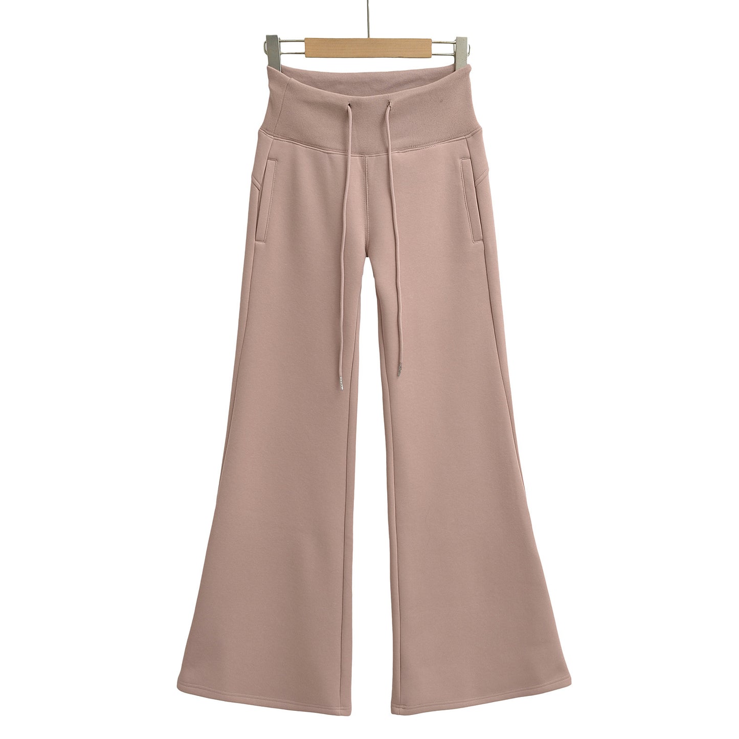 Women's Fleece-lined Thick Flared Casual Mopping Waist Pants