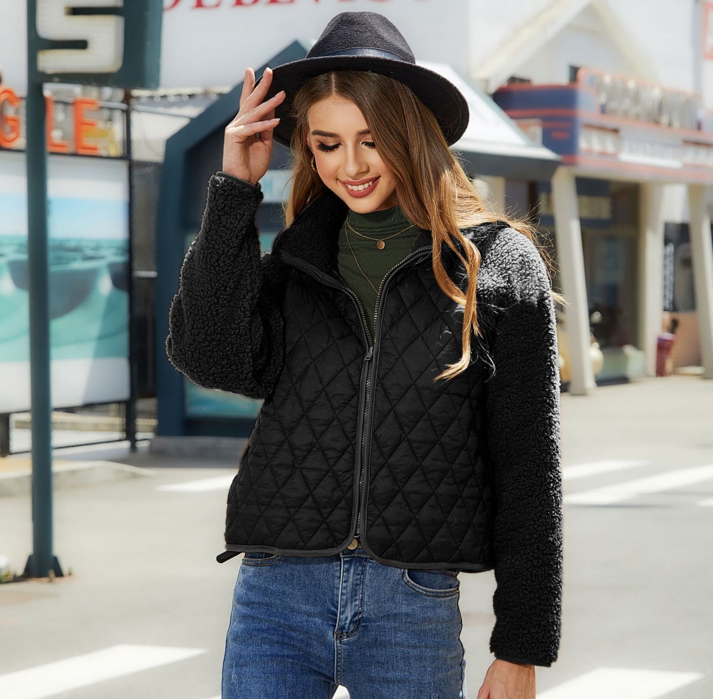 Women's Flash Veet Zipper Long Sleeve Plush Clothing