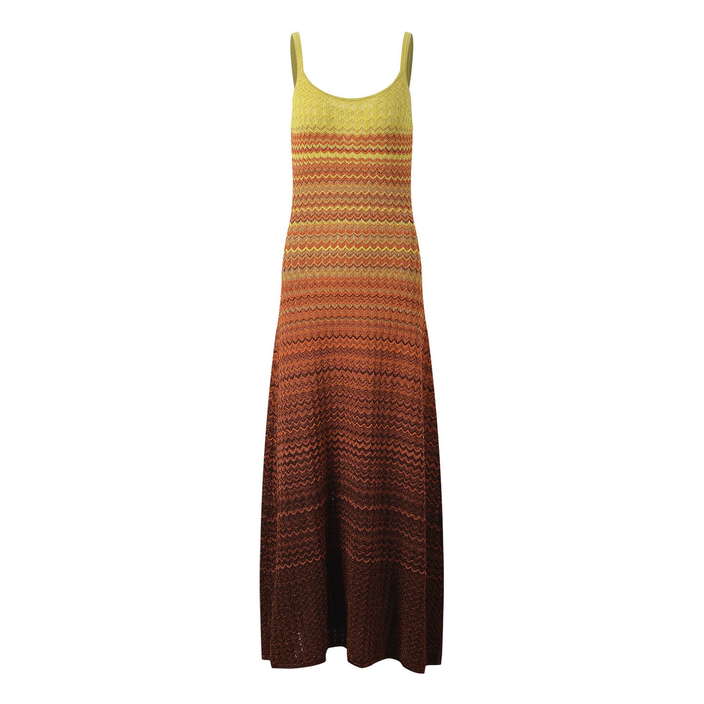 Women's Gradient Striped Knitted Slimming Blue Suspender Dress