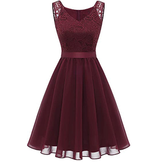 Dress French Style Temperament Slimming Sleeveless Dresses