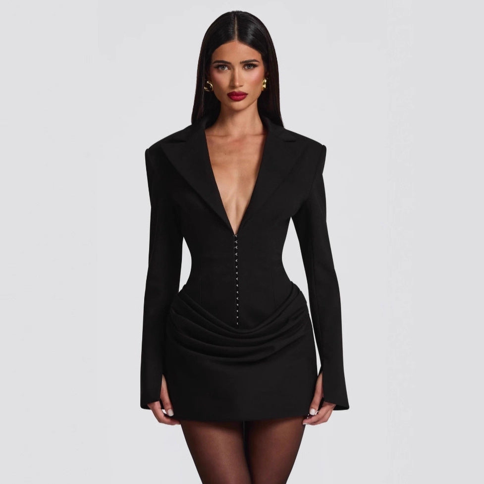Temperament Bandage Long Sleeve Hot Dress Dresses