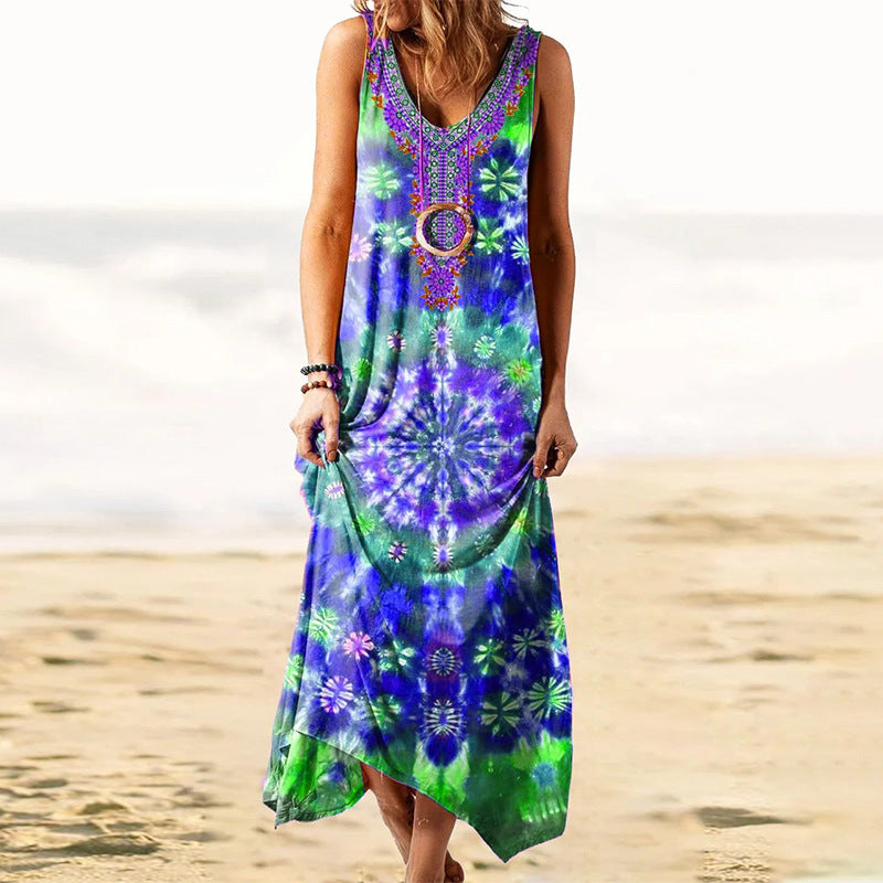 Women's Ethnic Style Loose Printed Long Vests