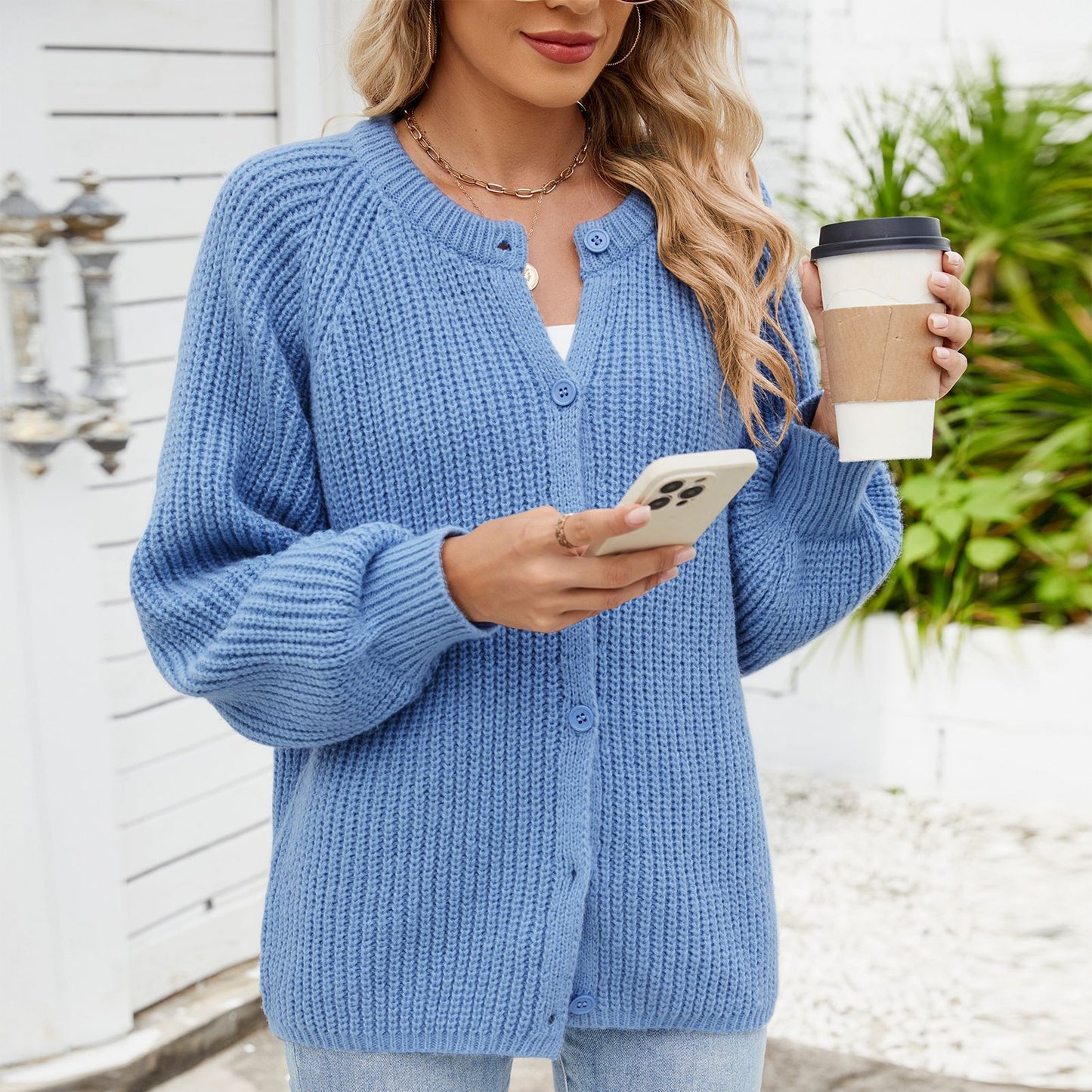 Women's Loose-fitting Casual One Breasted Fashion Sweaters