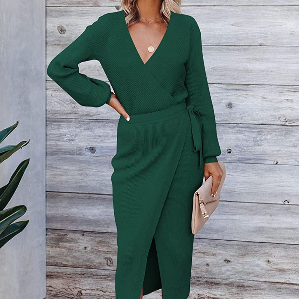 Versatile Women's Long Elegant Graceful Knitted Dress