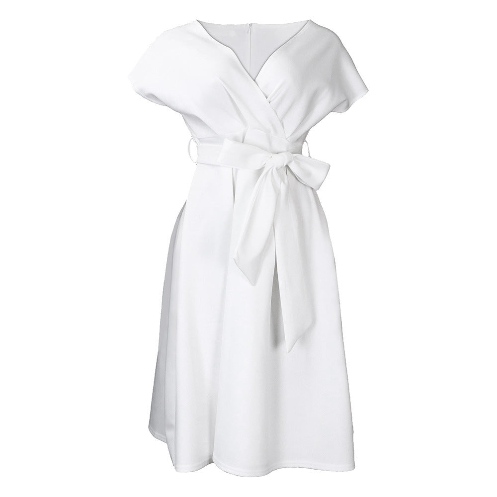 Stylish Women's Temperament Commute Fashion Tie Dress
