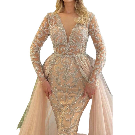 Women's Dress Temperament Bride Trailing French Simplicity Wedding Dresses