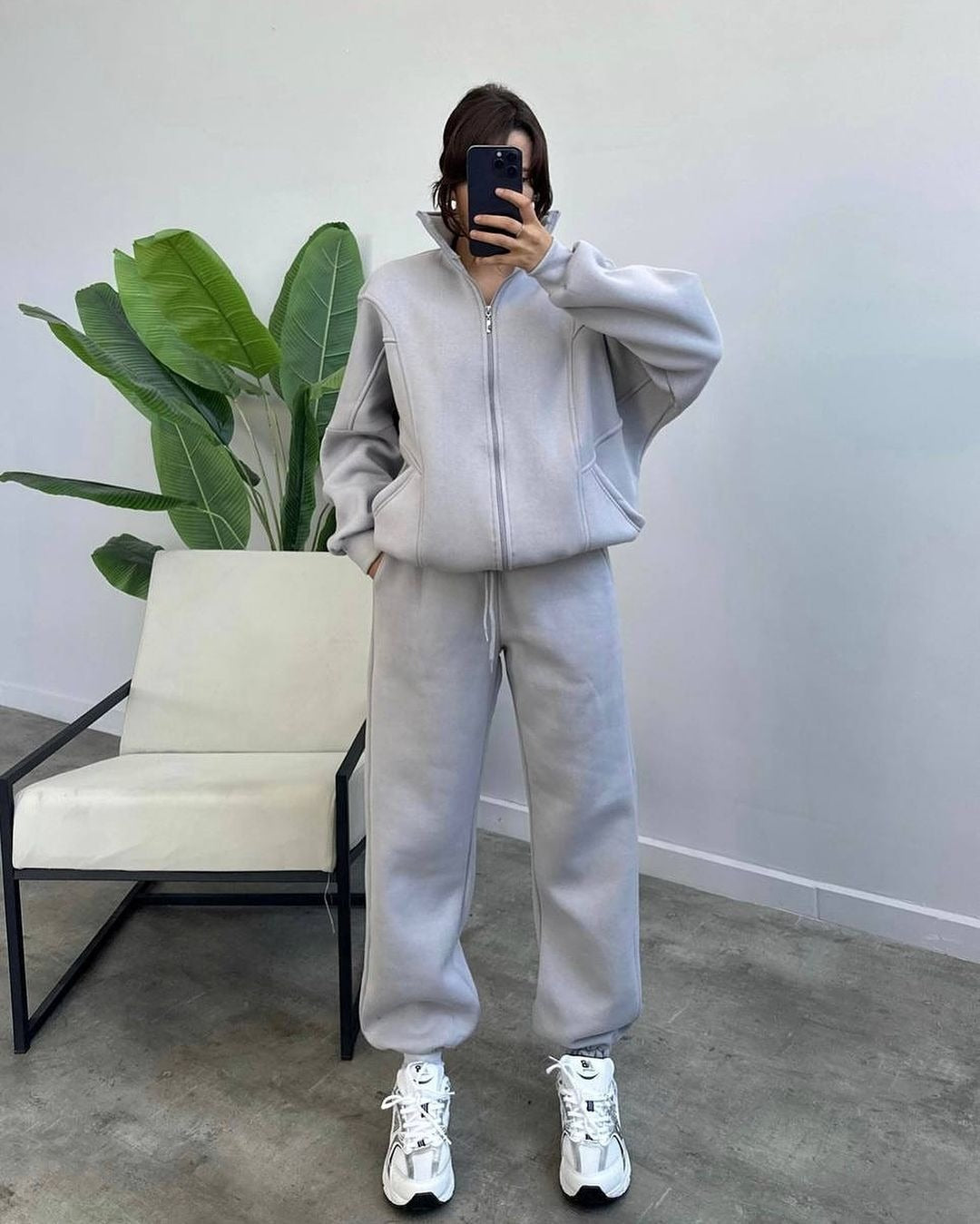 Women's Fashion Minimalist Long Sleeve Solid Color Suits