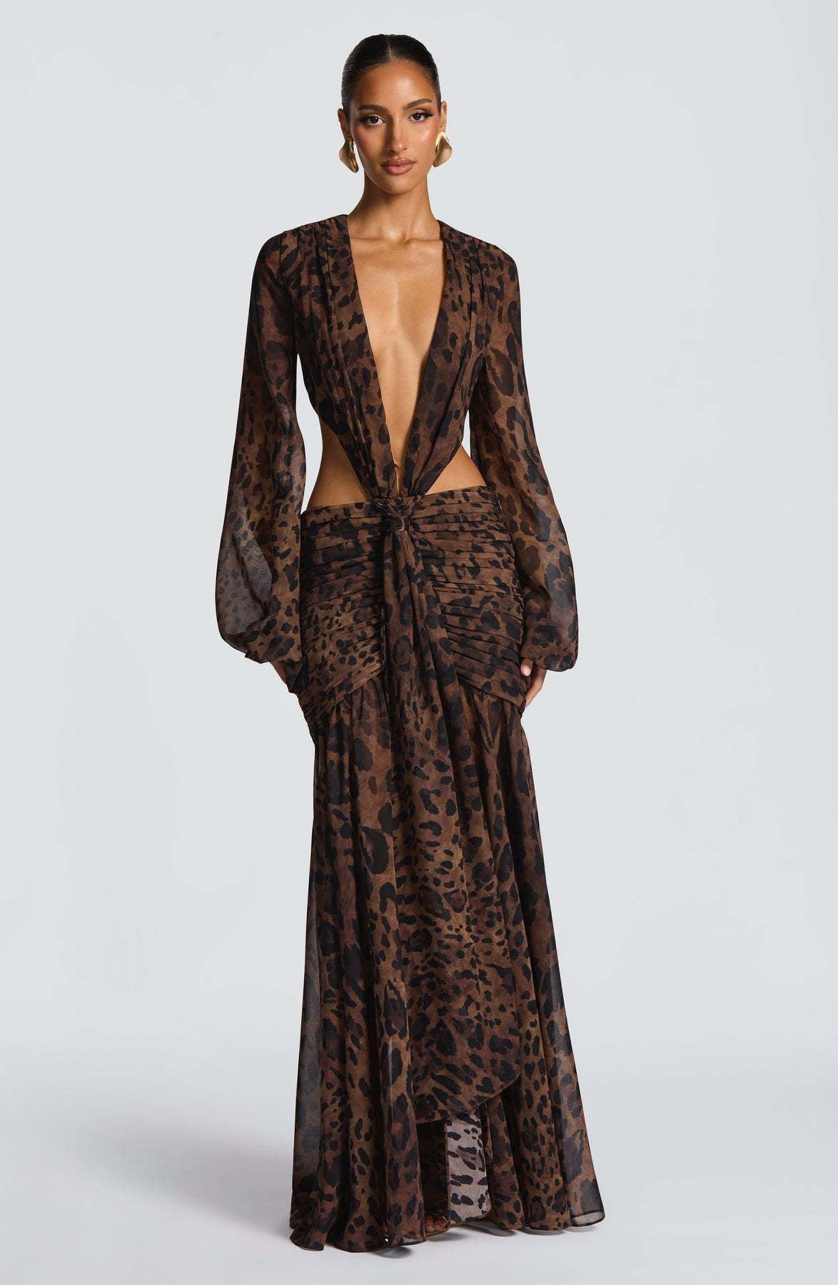Women's Chiffon Dress Yarn Sleeve Sexy Backless Dresses