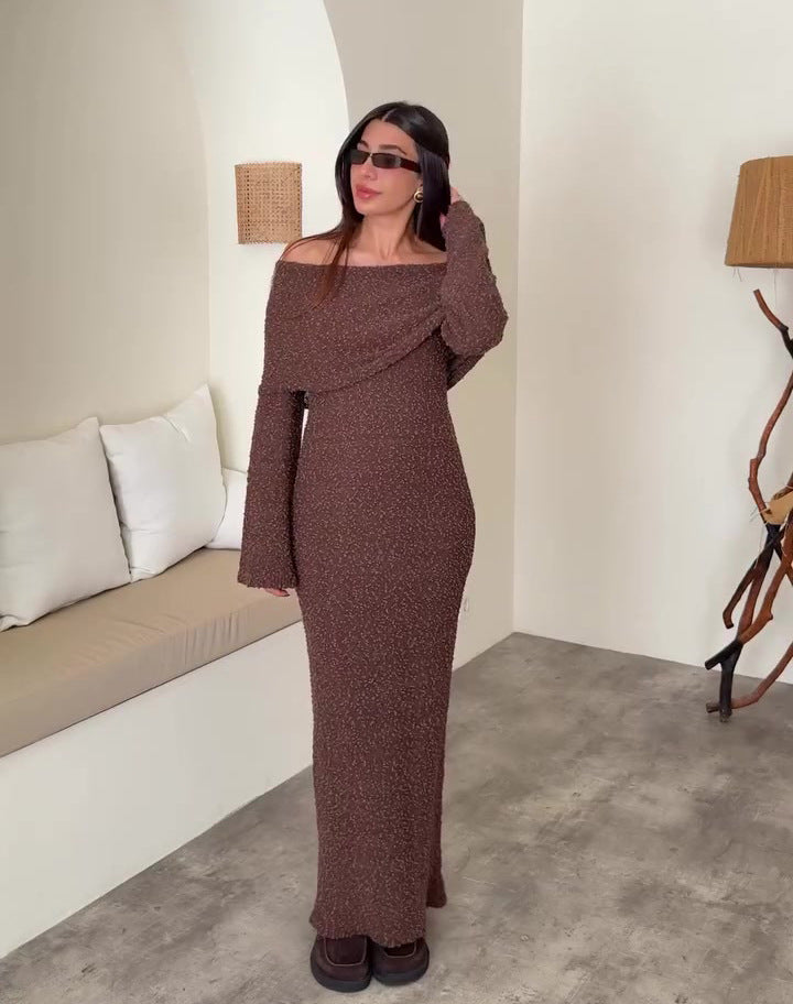 Autumn Sexy Soft Temperament Long Sleeve Dresses