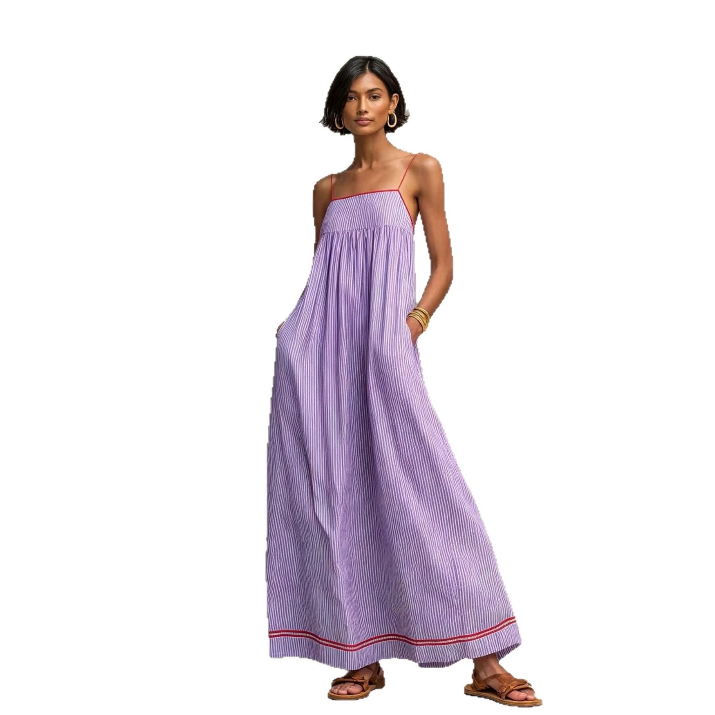 Women's Summer Fashion Casual Spaghetti Straps Sleeveless Clothing