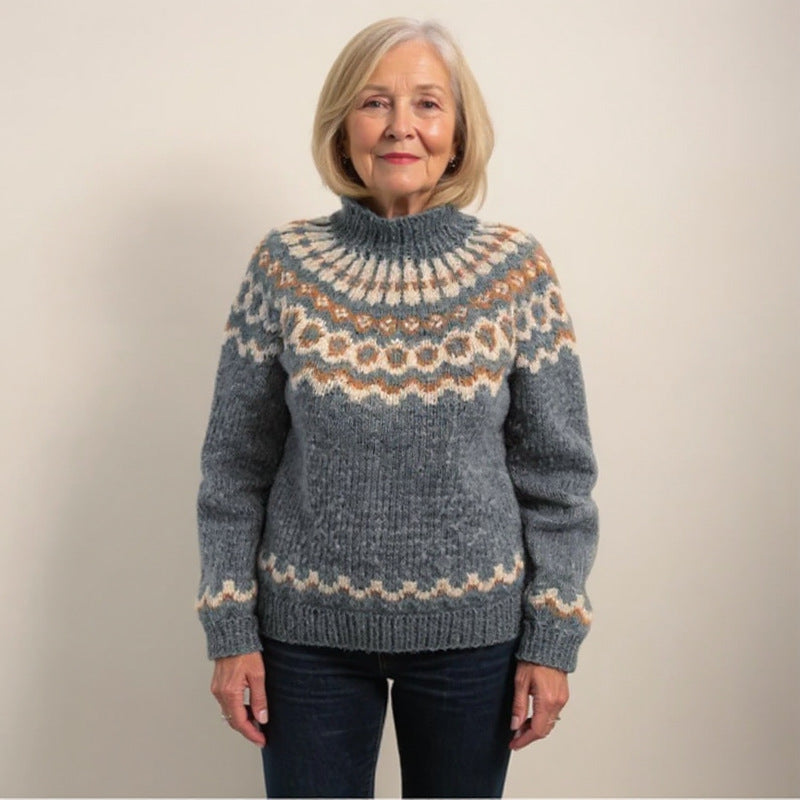 Women's Turtleneck Loose Multicolor Fashion Pullover Sweaters