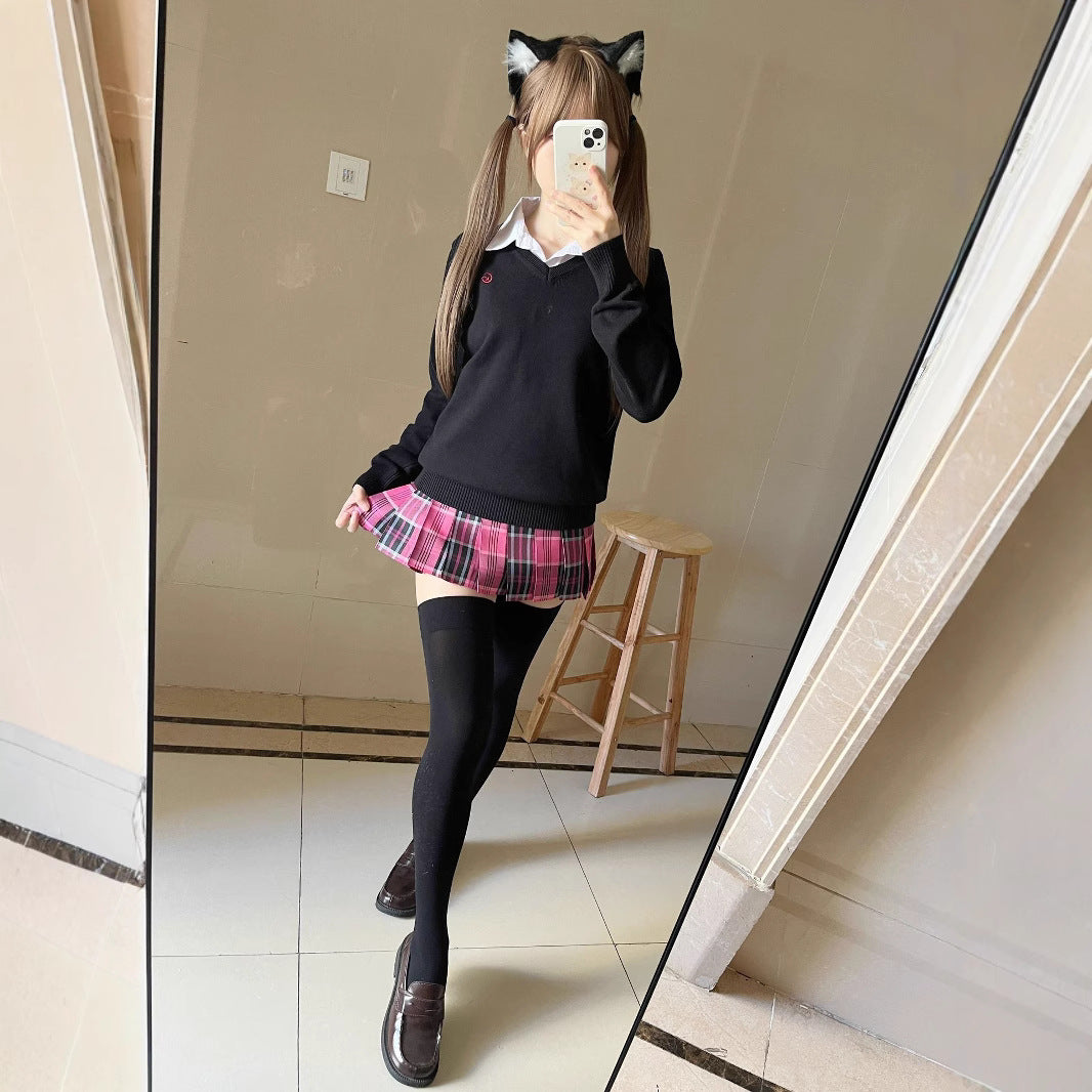 Women's Solid Color Pullover Style College For Schools Uniform