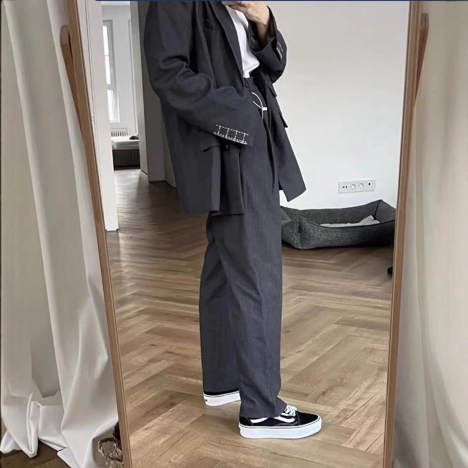 Women's Spring Korean Style Loose Temperament Slimming Straight Suits