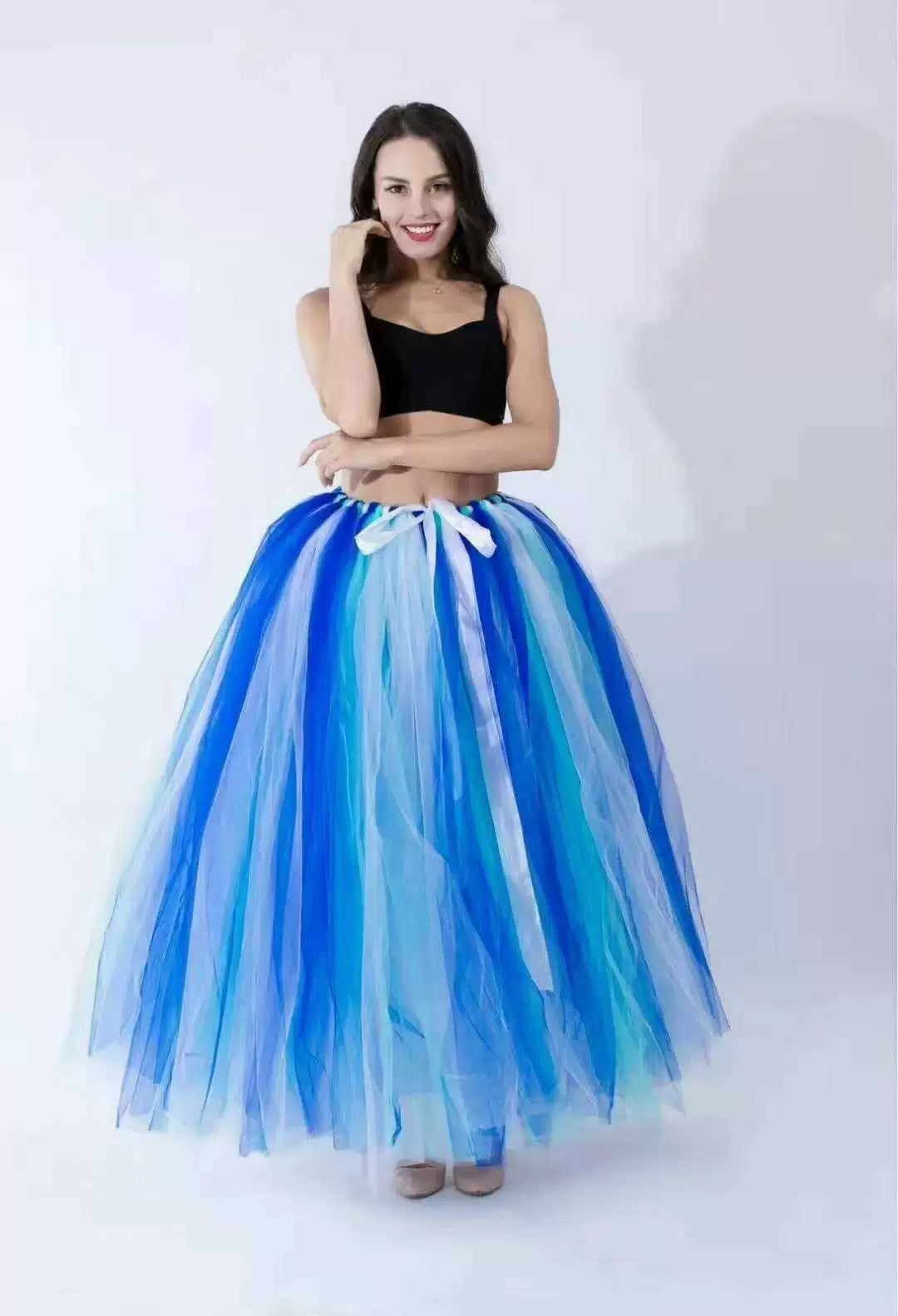 Gauze Hula Performance Grapy Patchwork Assorted Wedding Dresses