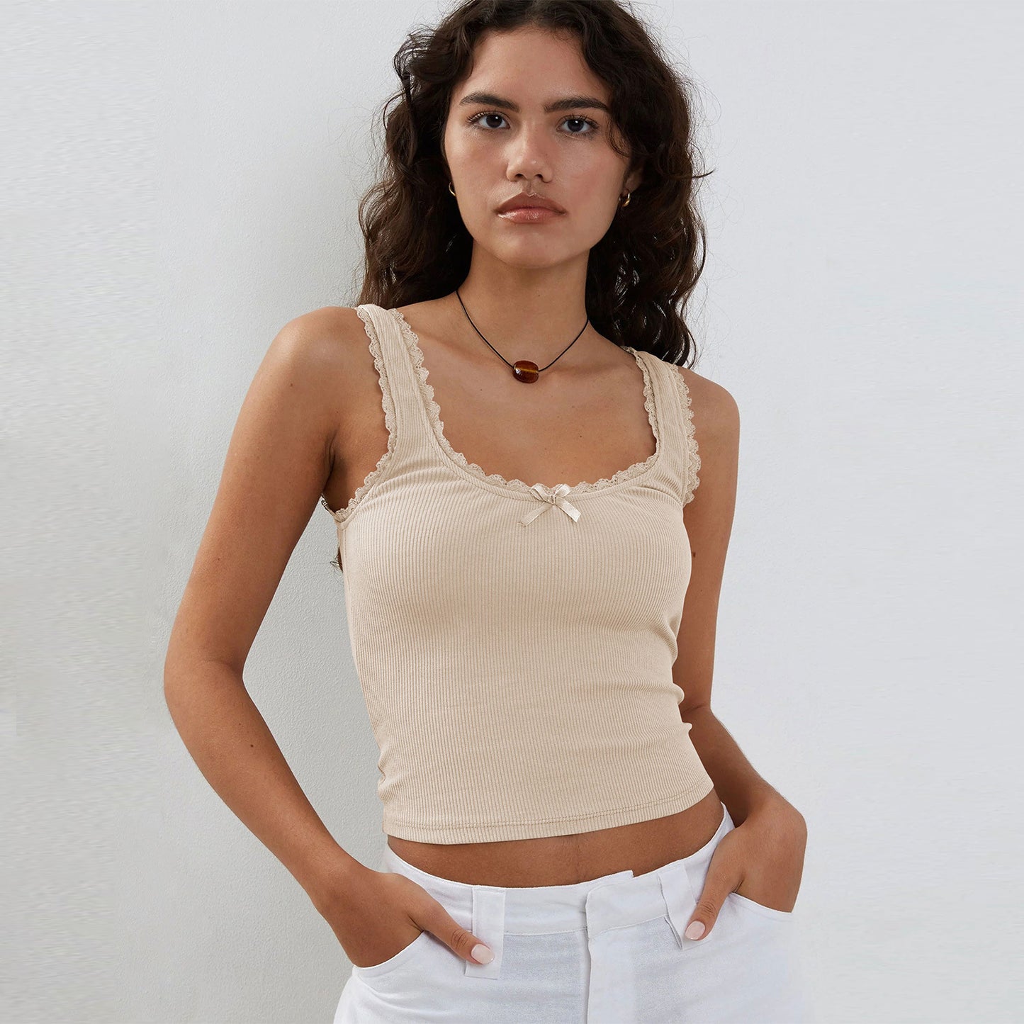 Women's Hot Camisole Lace Pure Style Bottoming Tops