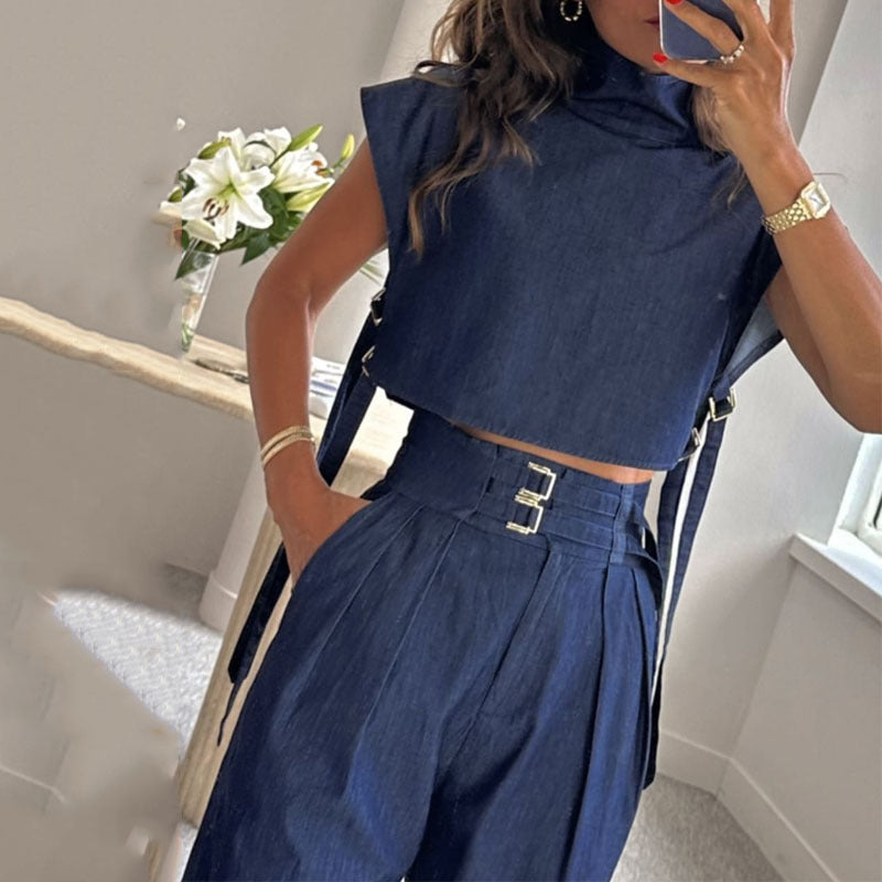 Autumn Solid Color Flying Sleeves Ribbon Suits