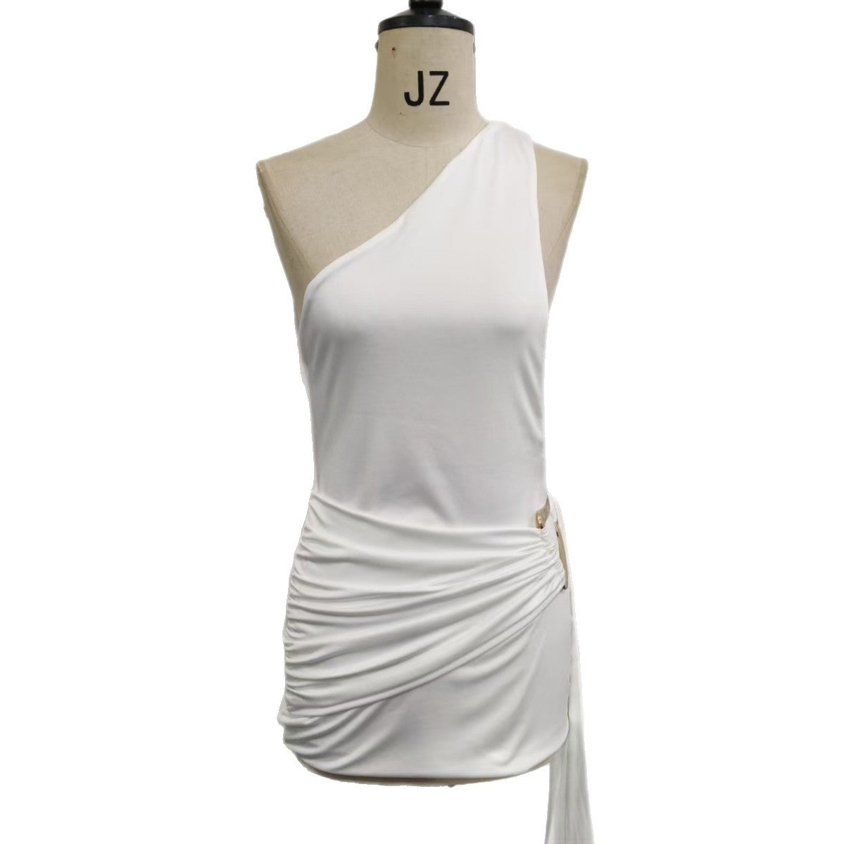 Metal Buckle Waist Slimming Hip Party Nightclub Skirts