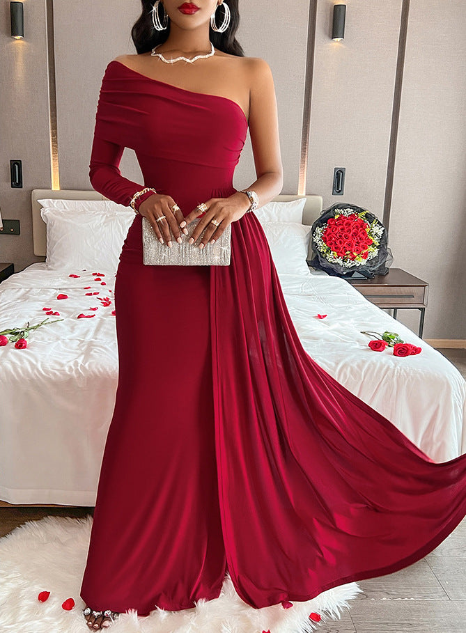 Women's Comfortable Sloping Shoulder Dress Footwear Clothing