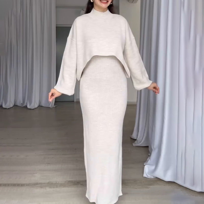 Fashion High Collar Pullover Tight Long Sweaters
