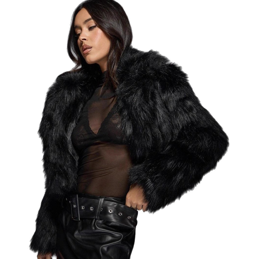 Imitation Fox Winter Thickened Warm Long Coats