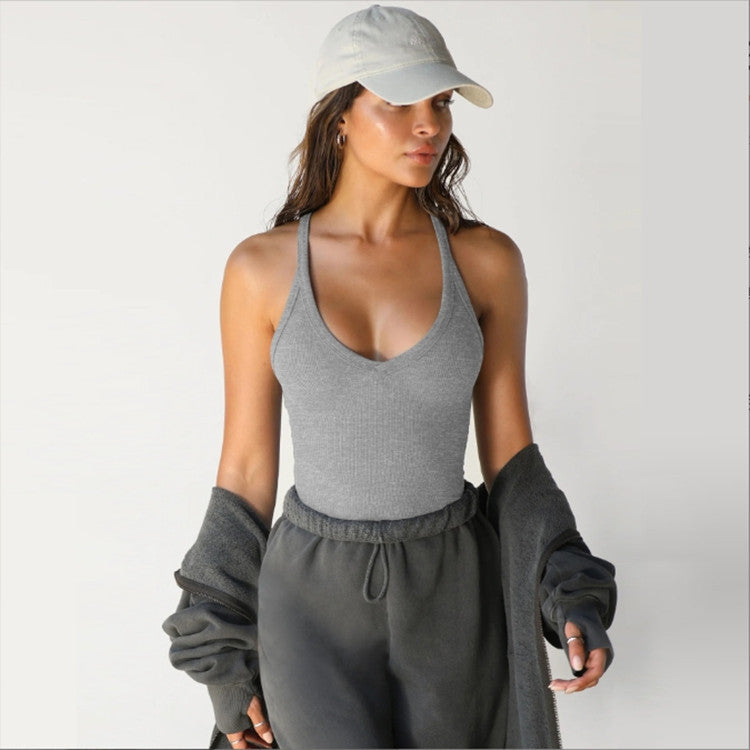 Women's Spring Knitted Sexy Slim Thread Tops